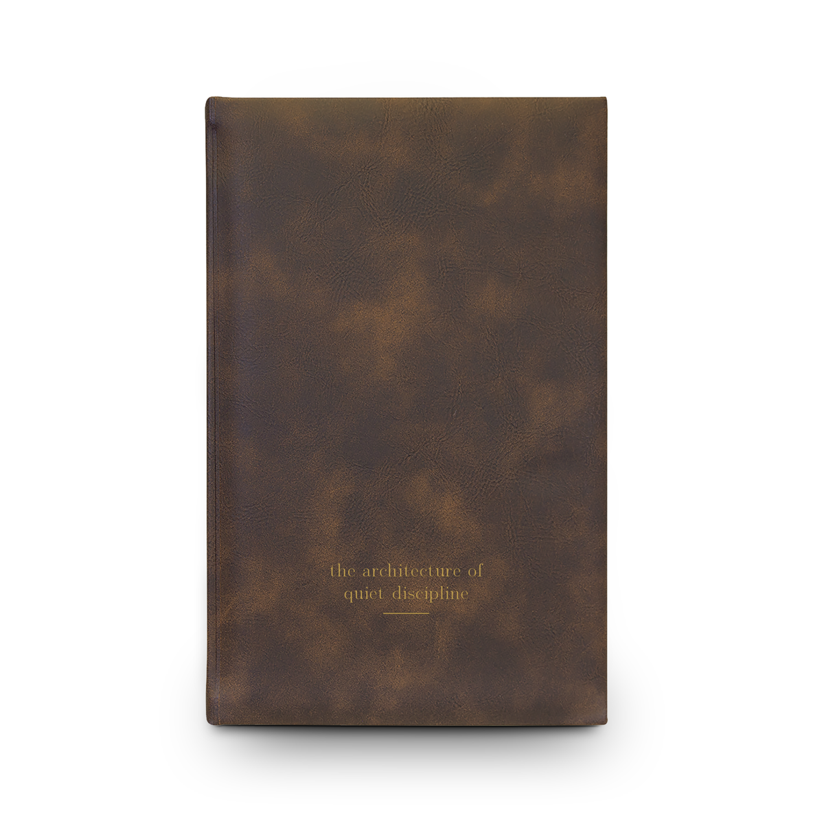 After Hours Journal | Rustic Brown Vegan Leather Lined Notebook, Gold Engraved, 112 Pages, Gift for Her