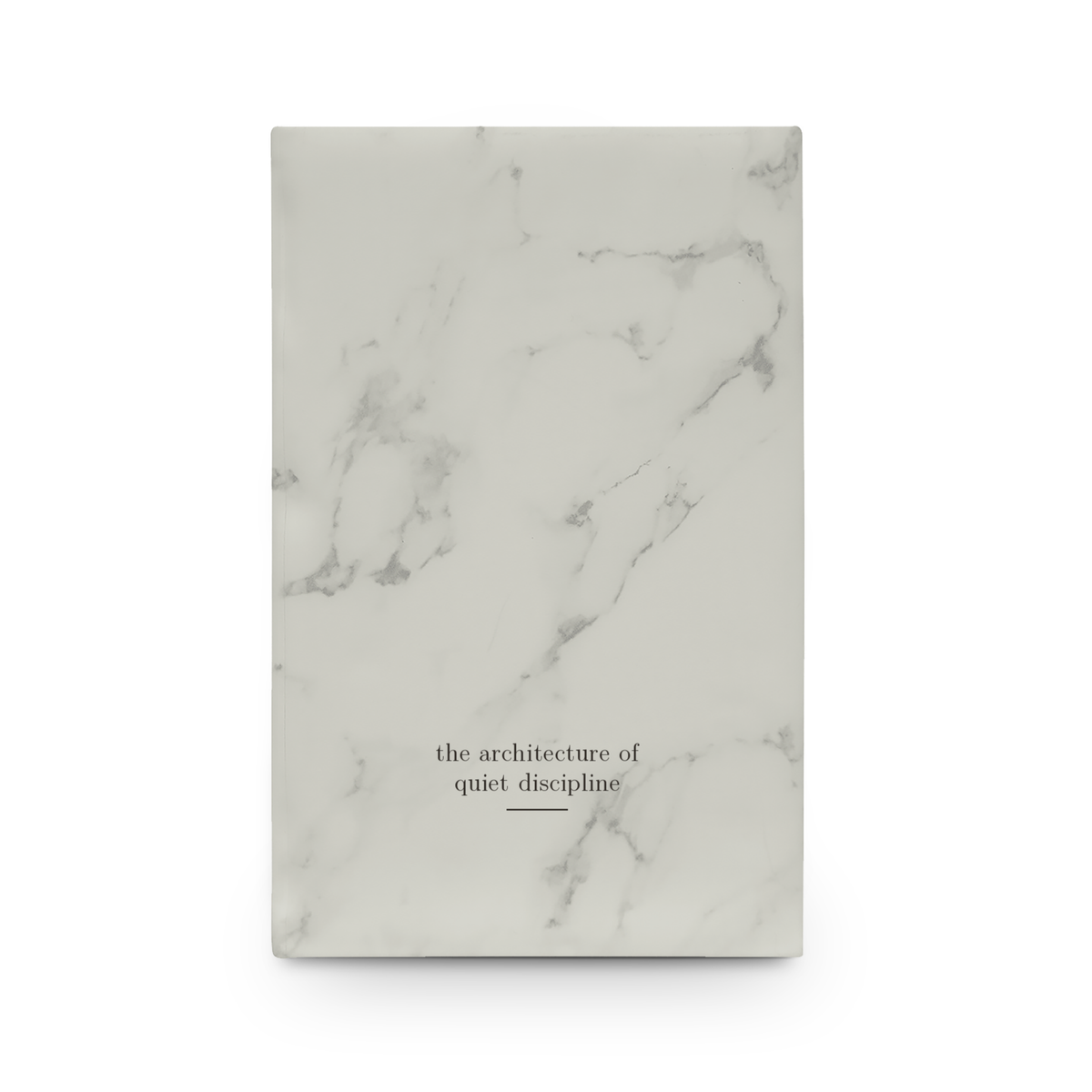 Unseen Journal | White Marble Vegan Leather Lined Notebook, Engraved, 112 Pages, Gift for Her