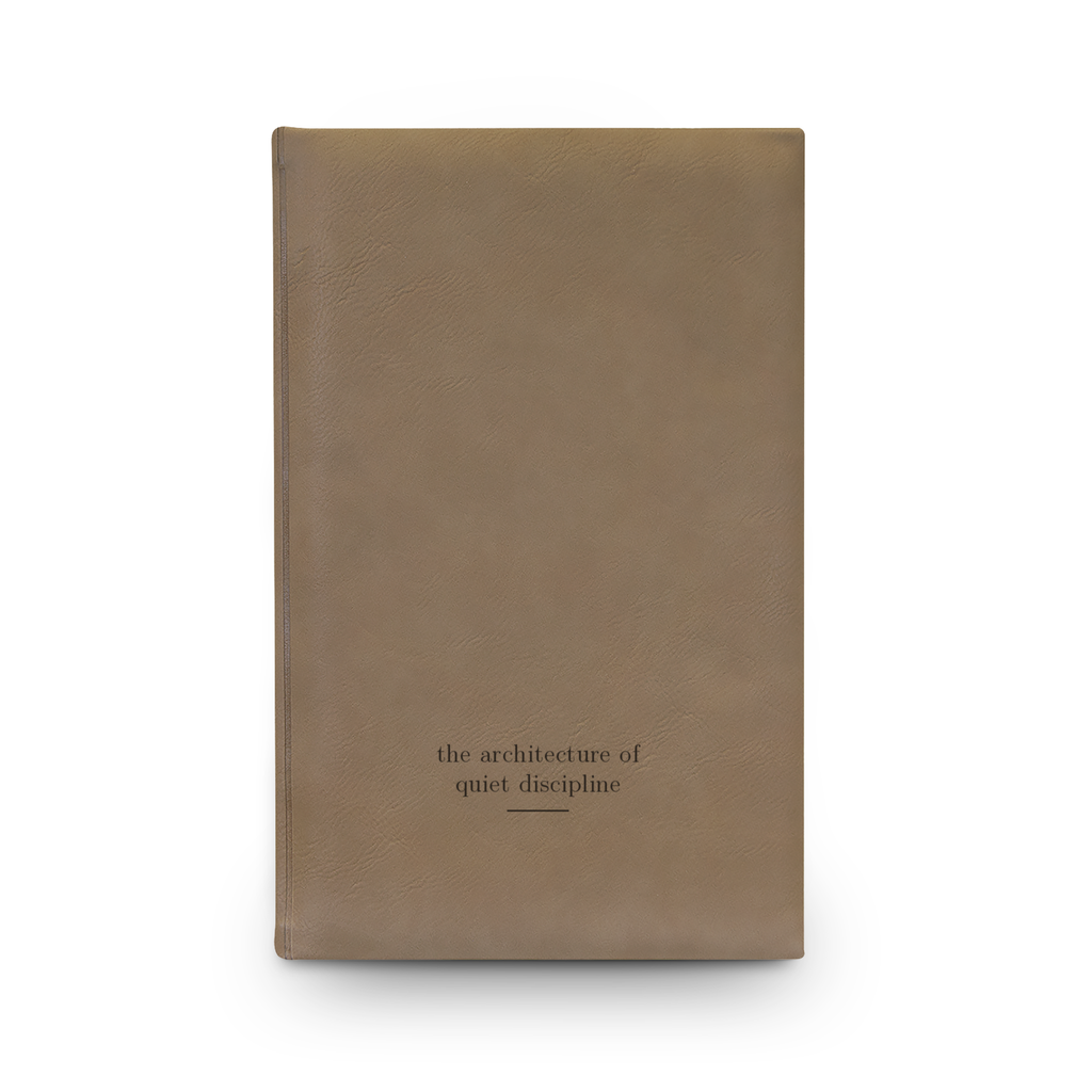 For Myself Journal | Tan Vegan Leather Lined Notebook, Engraved, 112 Pages, Gift for Her